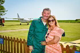 Paul Tinsley and his wife Christine at Bridlington Airfield.
