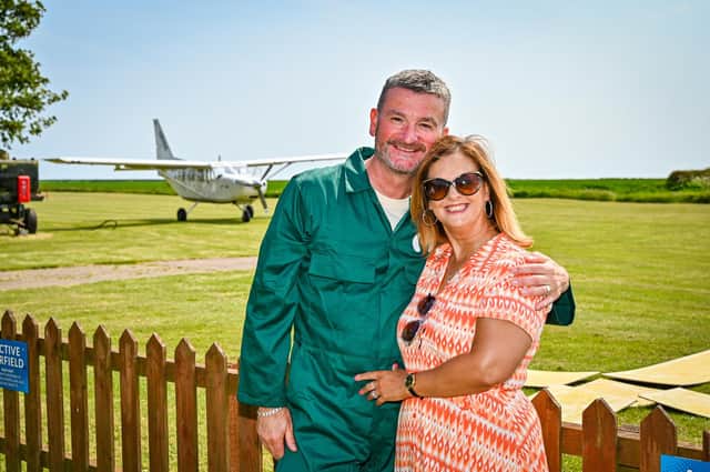 Paul Tinsley and his wife Christine at Bridlington Airfield.