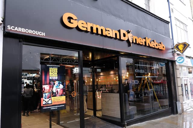 German Doner Kebab's new shop front on the high street.