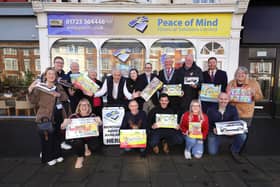Nigel Wood of Peace of Mind Financial Solutions launches the annual Rotary Club of Scarborough Toy Appeal with local businesses