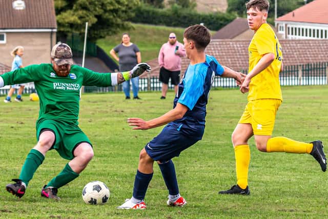 Whitby Fishermens Academy, blue kit, lost 3-2 at Goldsborough.