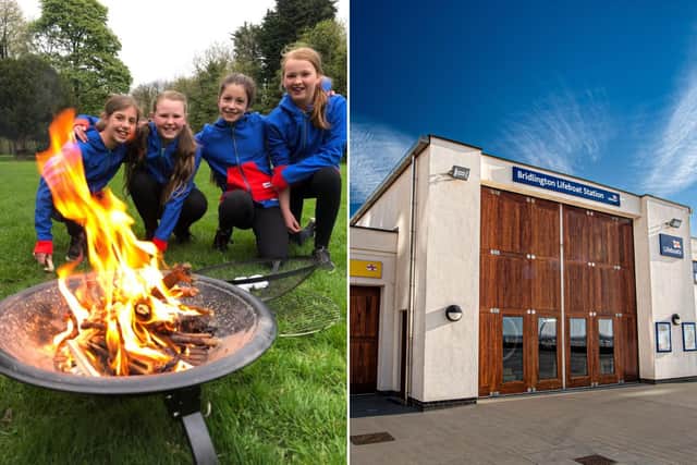 The event will commence at Bridlington Lifeboat Station on Wednesday May 1. Photo courtesy of Girlguiding North East England and Mike Milner/RNLI.