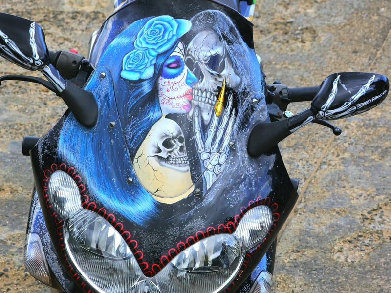 Many of the bikes had beautiful artwork