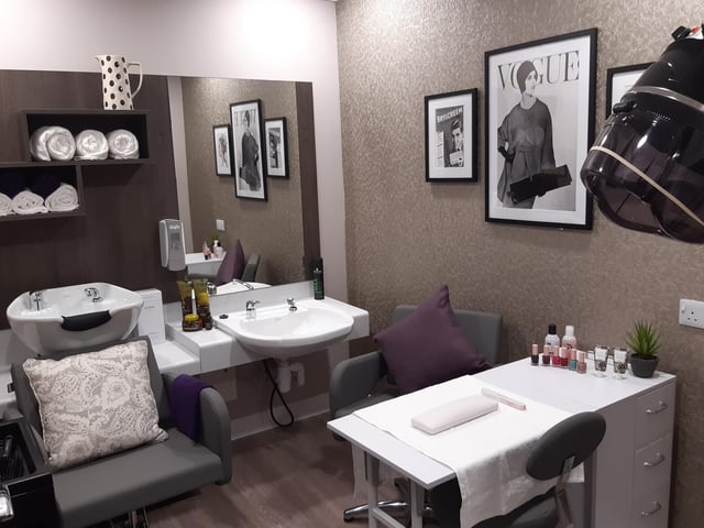 The hair salon at Whitby's The Mayfield.