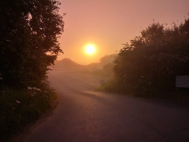 A misty and ethereal sunrise at Bempton Cliffs.