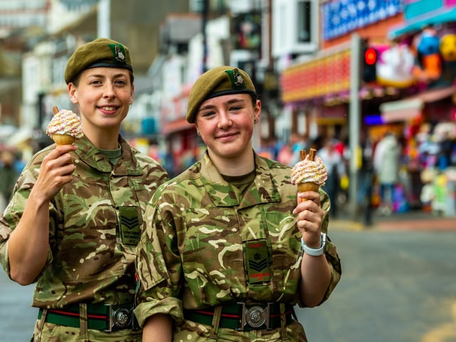 Jaimee McFarlane, and Zoe McLosh of Yorkshire Army Cadet Regiment