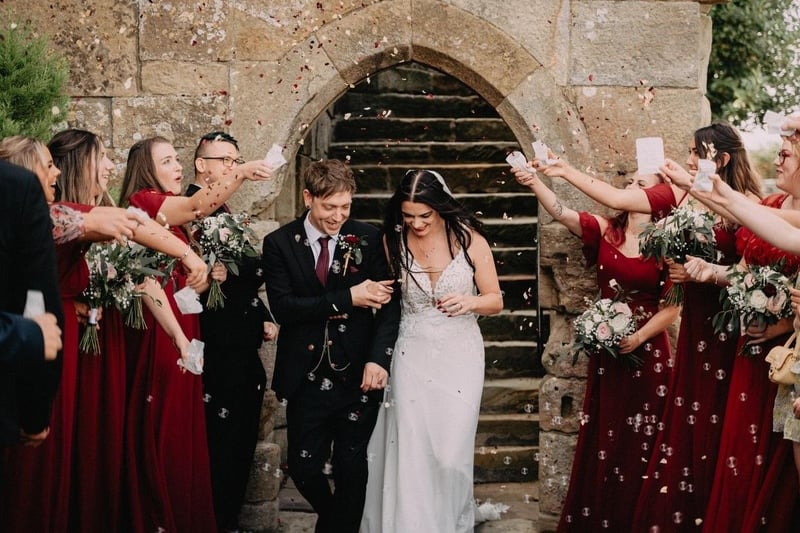 Bride and groom's special day at Danby Castle.
picture: Paul Liddemont