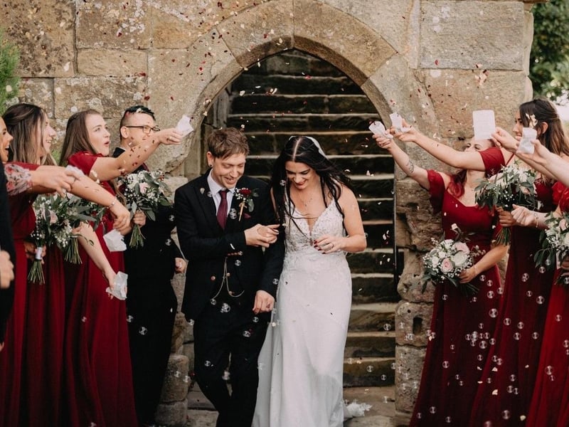 Bride and groom's special day at Danby Castle.
picture: Paul Liddemont