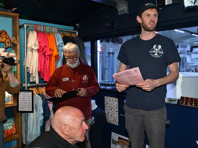 General Manager Joe Redfern addresses those gathered