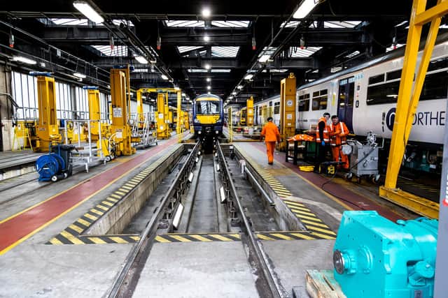 Inside one of the depots