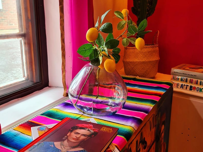 Striking colours throughout the property.