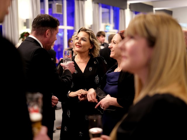 Chatting before the main event