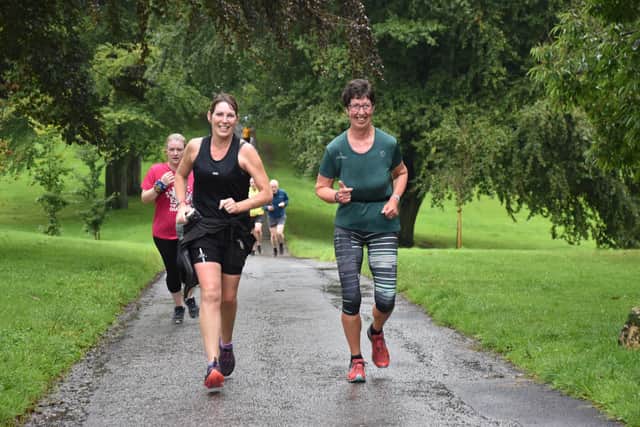 Jane Welbourn, left, and Bridlington Road Runners clubmate Lynda Gent both clocked a time of 31:22.