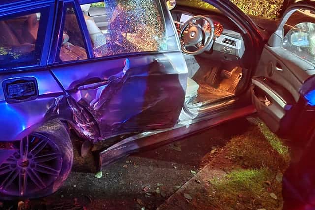 A man was taken into custody after being found to be over the legal limit for alcohol following the crash
