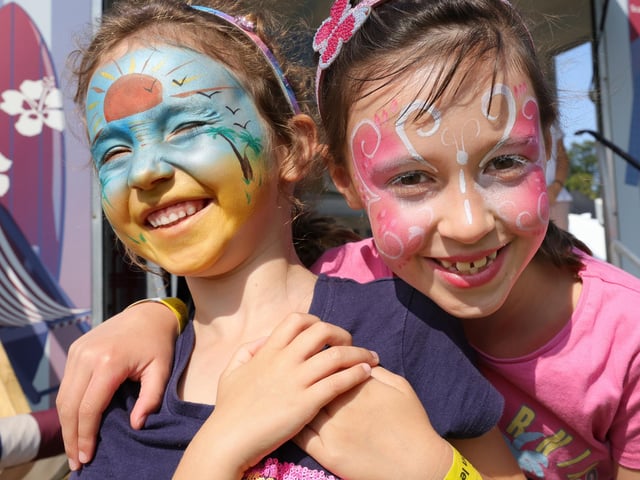 Phoebe and Georgina having fun!
