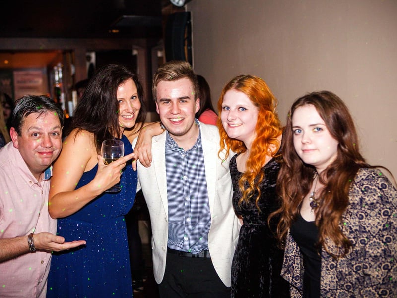 Paul, Lisa, Theo, Fin & Katie enjoying their big night out in Blue Lounge