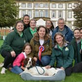 The team from Jerry Green Dog Rescue, alongside Sharron Wilson of ERYC, the winner of Best in Show and owners.