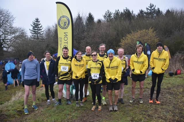 The Bridlington Road Runners line up at the Drewton Woods event.