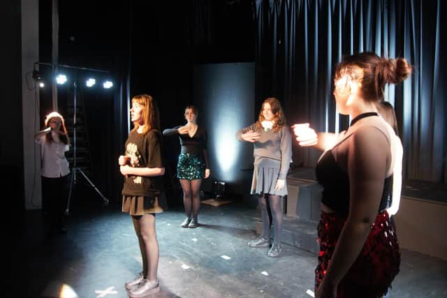 Whitby School youngsters rehearse their SIX:Teen edition production.
