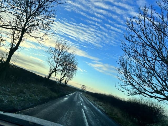 On the drive to Burton Fleming this morning.