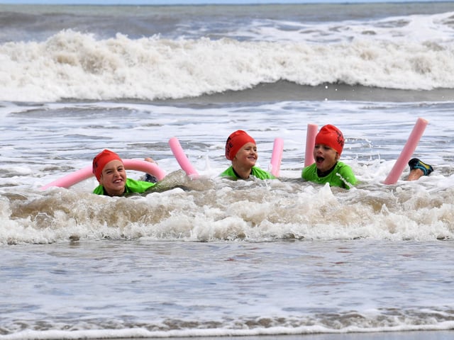 The sessions help the children learn how to stay safe in the sea.