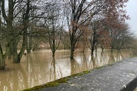 Flooding is still affecting parts of the county, including Norton and Malton, following torrential downpours in the past week. Pictured is flooding alongside Norton Road yesterday, Thursday, December 14.