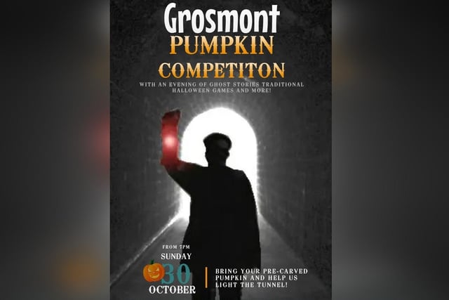 Grosmont is holding a pumpkin competition and ghost stories, Halloween games and more, on October 30, 7pm at the old tunnel in the village.