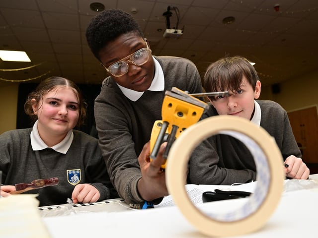 George Pindar students working on their design