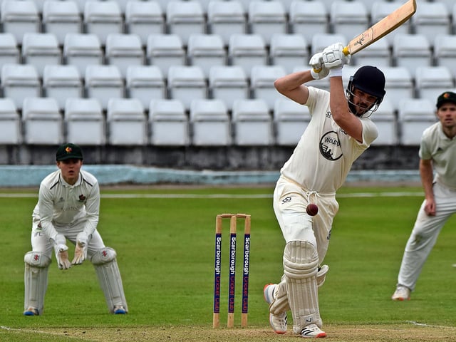Scarborough's Matty Turnbull works through long on