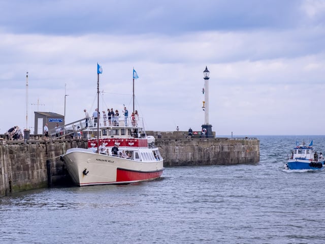 Passengers boarding the historic Yorkshire Belle.