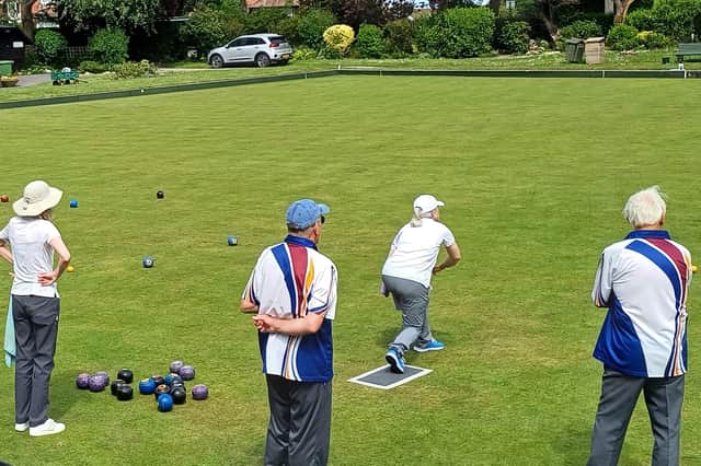 South Cliff Bowling Club in action against Pickering.