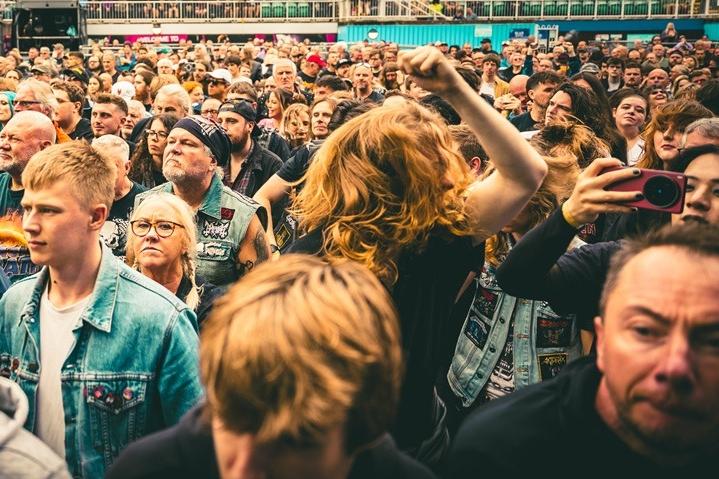 Fans enjoying the show from the standing area. photo: Cuffe & Taylor