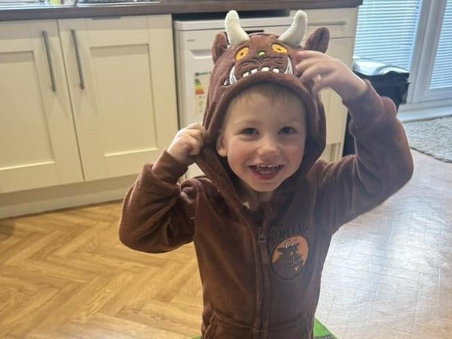 Arthur as the Gruffalo.