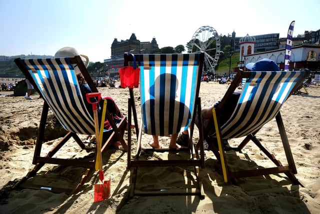 Scarborough, Whitby and Bridlington can expect some cooling breeze this weekend, but temperatures will stay relatively warm with some sunny spells. Photo: Richard Ponter.