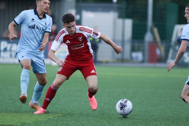 Dom Tear on the ball for Boro. PHOTO: MORGAN EXLEY