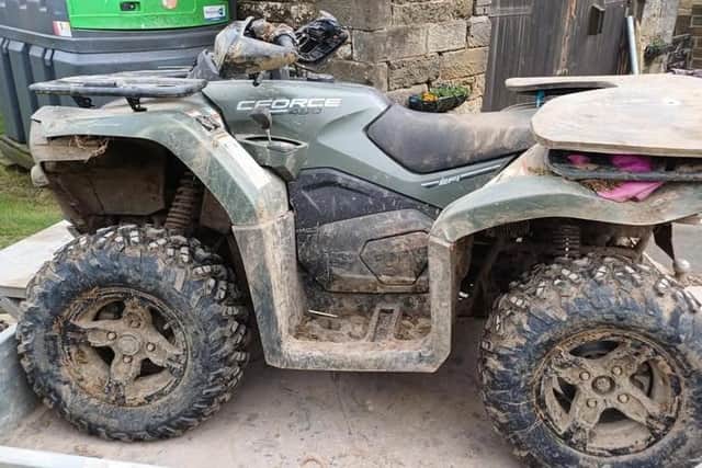The quad bike was recovered in a wooded area at Lazenby, Redcar