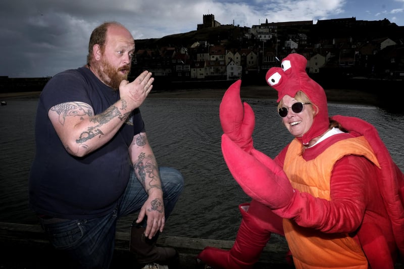 Fisherman George Lamplough meets a giant lobster.
picture: Richard Ponter, 224744m