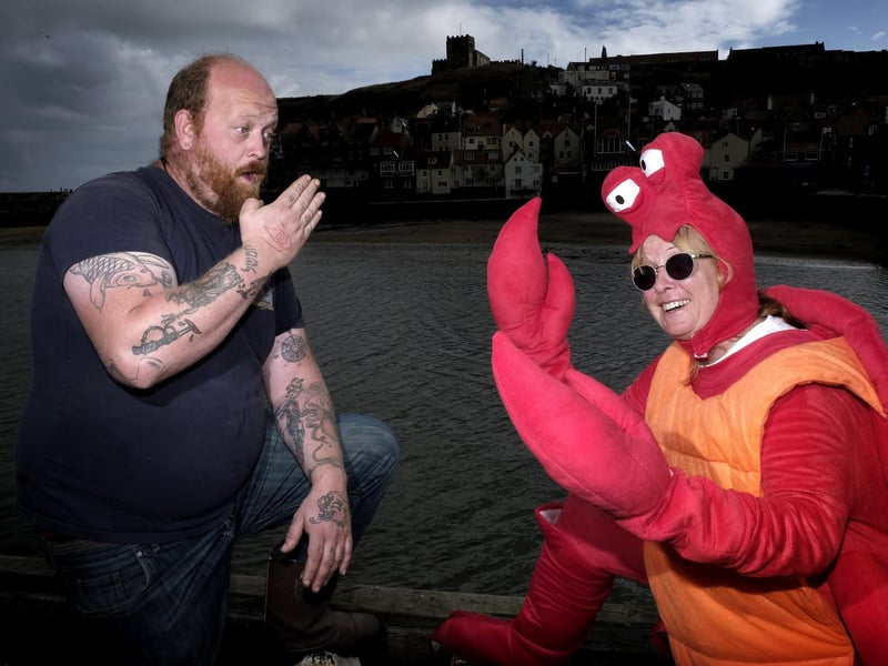 Fisherman George Lamplough meets a giant lobster.
picture: Richard Ponter, 224744m