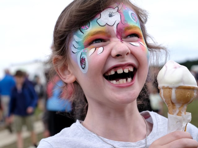 Mika Watts enjoys an ice cream