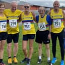 The Scarborough AC runners line up at Acklam.