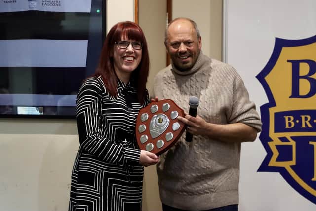 Helena Smith receives her award