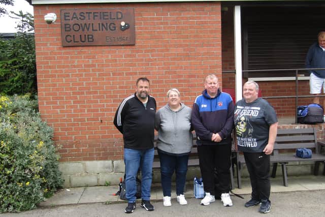 The finalists at the Eastfield Drawn Pairs were, from left, Danny Cooper, Jo Gates, Scott Wardman & Tony Flynn.