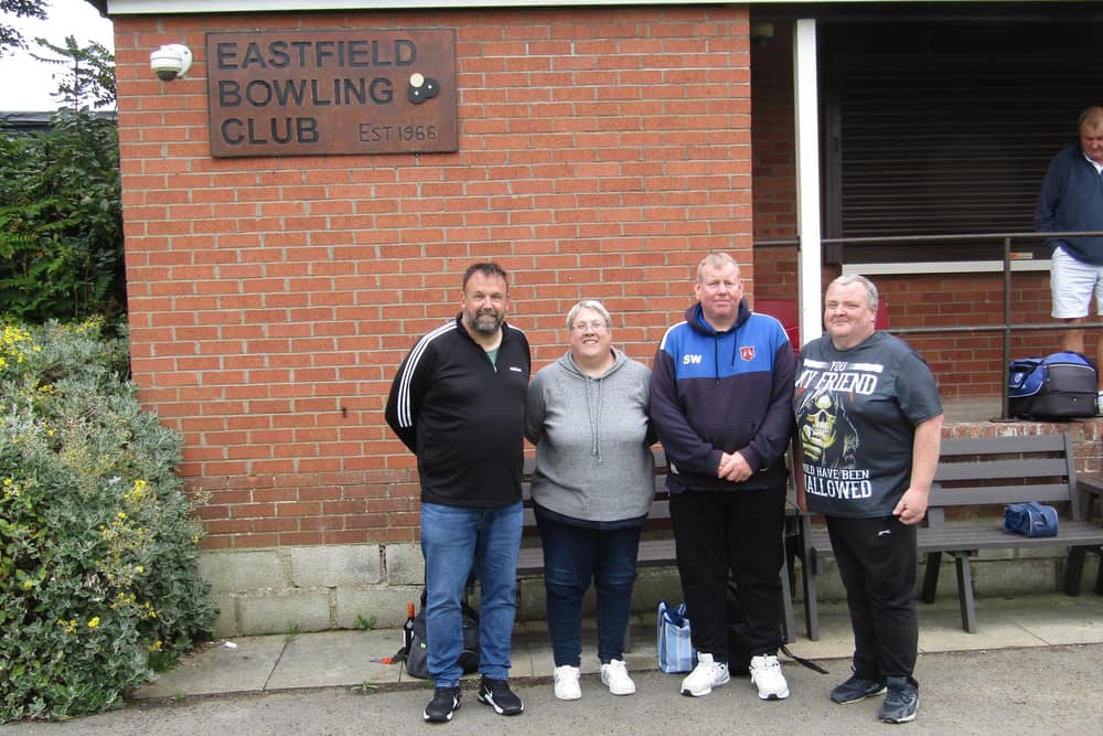 The finalists at the Eastfield Drawn Pairs were, from left, Danny Cooper, Jo Gates, Scott Wardman & Tony Flynn.
