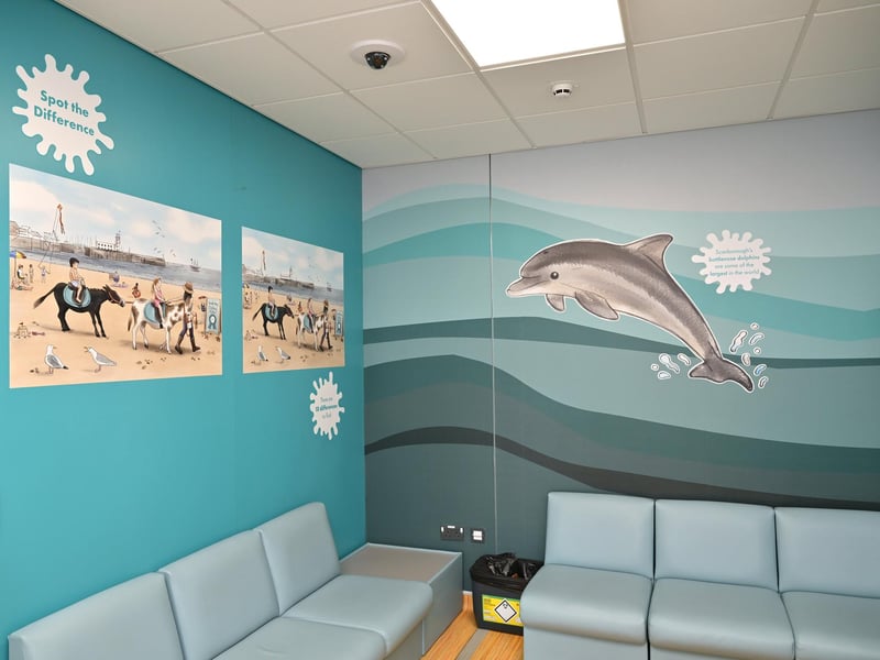 The children's waiting area in the new Accident and Emergency Department.