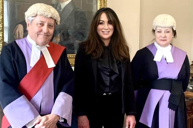 Gayle Audley being sworn in as a magistrate