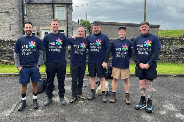 Part of the team who will be attempting the gruelling National Peaks Challenge. Pictured L-R: Karim Benfaied, Joe Logan, Paul Hastings, Matty Harrison, Rich Ward and Jordan Mintoft.