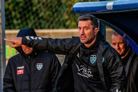 New Blues boss Graeme Lee points the way. Photo by Brian Murfield