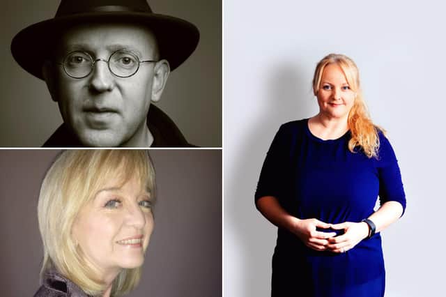 Laughing Lobster Comedy Club will feature, clockwise from top left: Paul 'Silky' White (photo Andy Hollingworth Archives), Catherine Young and Maggie Magee.