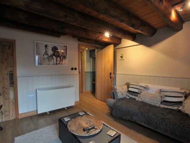 An alternative view of the characterful and rustic interior.