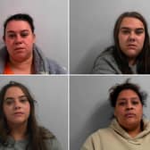 Top (L-R) - Toni Patterson and Ellie Patterson. Bottom (L-R) - Abbie Patterson and Tania Stott